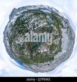 Splendide viste alpine del lago Alice nelle montagne Sawtooth Foto Stock