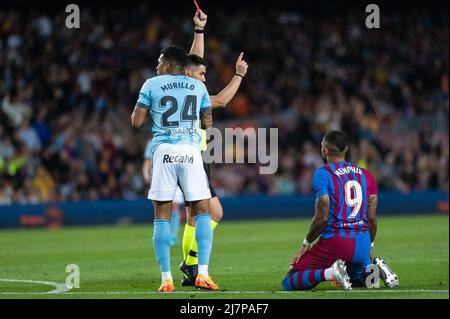 Barcellona, Spagna. 10/05/2022, , Jeison Murillo di Celta de Vigo durante la partita Liga tra FC Barcelona e Real Celta de Vigoat Camp Nou a Barcellona, Spagna. Foto Stock