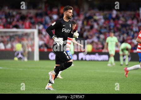 Granada, Granada, Spagna. 10th maggio 2022. Luis Maximiano di Granada CF durante la partita Liga tra Granada CF e Ath Bilbao allo stadio Nuevo Los Carmenes il 10 maggio 2022 a Granada, Spagna. (Credit Image: © Jose M. Baldomero/Pacific Press via ZUMA Press Wire) Foto Stock