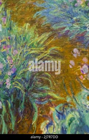 Dipinto intitolato 'Irises' di Claude Monet del 1914-17 Foto Stock