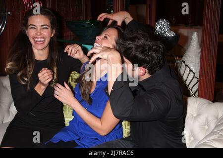 LOS ANGELES - MAR 25: Amelia Heinle, Melissa Claire Egan, Robert Adamson alla torta giovane e irrequieto 41st anniversario alla CBS Television City il 25 marzo 2014 a Los Angeles, CA Foto Stock