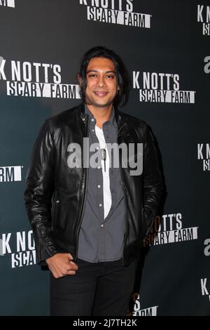 LOS ANGELES - Oct 3: Abhi Sinha al Knott's Scary Farm Celebrity VIP Opening at Knott's Berry Farm il 3 ottobre 2014 a Buena Park, California Foto Stock