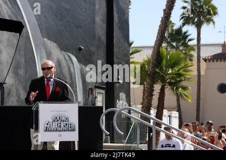 LOS ANGELES - Oct 23: Mel Brooks al Mel Brooks Street Dedication e Young Frankenstein Mural Presentation al 20th Century Fox Lot il 23 ottobre 2014 a Century City, CA Foto Stock