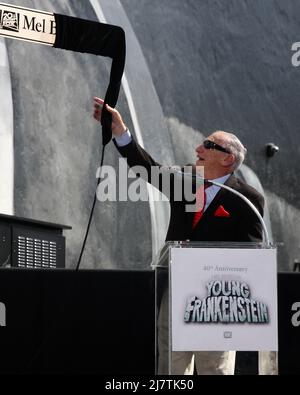 LOS ANGELES - Oct 23: Mel Brooks al Mel Brooks Street Dedication e Young Frankenstein Mural Presentation al 20th Century Fox Lot il 23 ottobre 2014 a Century City, CA Foto Stock