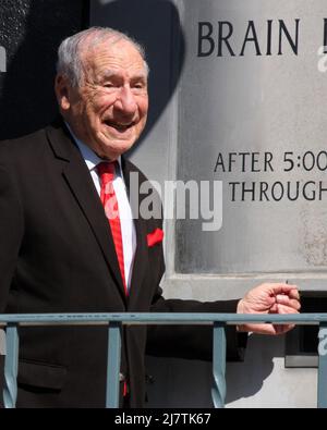 LOS ANGELES - Oct 23: Mel Brooks al Mel Brooks Street Dedication e Young Frankenstein Mural Presentation al 20th Century Fox Lot il 23 ottobre 2014 a Century City, CA Foto Stock