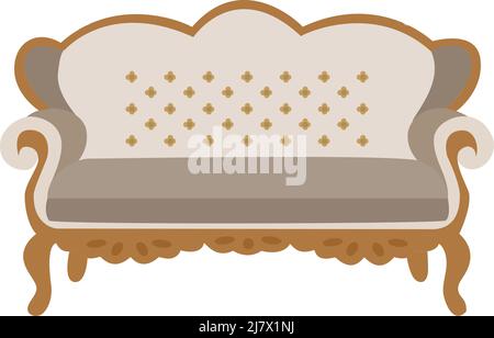 poltrona o divano isolato su sfondo bianco Illustrazione Vettoriale