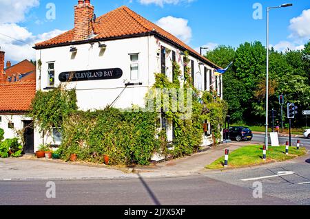 Il Cleveland Bay Pub, il primo pub ferroviario al mondo, Yarm on Tees, Inghilterra Foto Stock