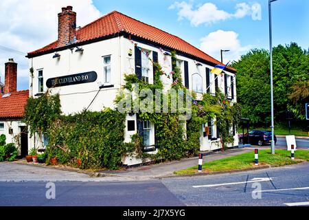 Il Cleveland Bay Pub, il primo pub ferroviario al mondo, Yarm on Tees, Inghilterra Foto Stock