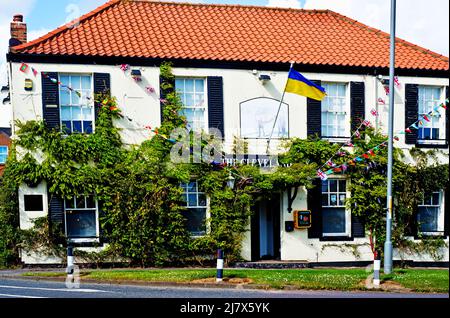 Il Cleveland Bay Pub, il primo pub ferroviario al mondo, Yarm on Tees, Inghilterra Foto Stock