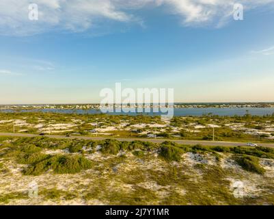 Foto aerea del drone Gulf state Park scena naturale Foto Stock