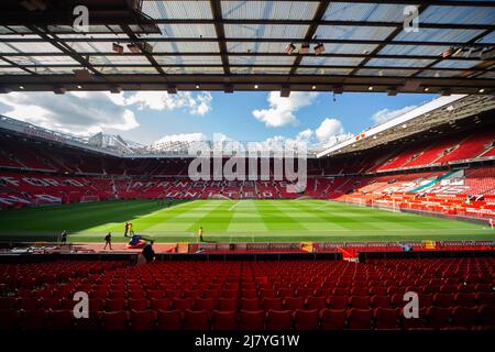 Una visione generale di Old Trafford in vista della finale della Coppa dei giovani fa. Foto Stock