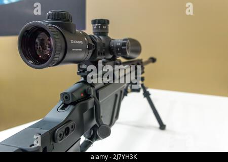 Bratislava, Slovacchia. 11th maggio 2022. Presentazioni della tecnologia della difesa e delle forze armate alla mostra internazionale della difesa. Credit: Rajmund Mogyorosi/Alamy Live News Foto Stock