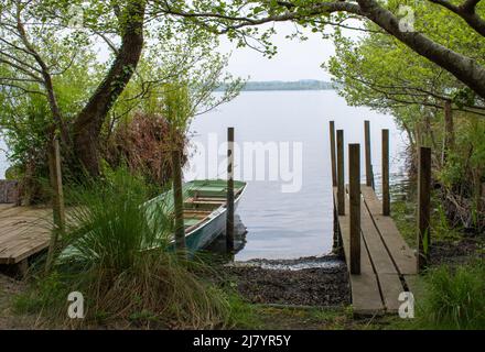 Il lago di Léon nel dipartimento di Landes in Francia Foto Stock