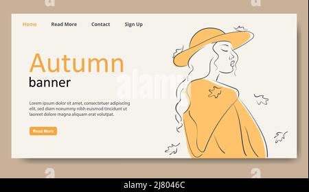 Ciao autunno illustrazione vettoriale. Biglietto d'auguri decorativo d'autunno Illustrazione Vettoriale
