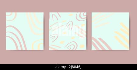 Set di modelli artistici astratti creativi Doodle concetto Illustrazione Vettoriale