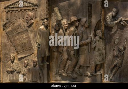 Monumento di storia afro-americana presso la state House di Columbia, South Carolina Foto Stock