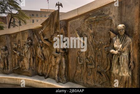 Monumento di storia afro-americana presso la state House di Columbia, South Carolina Foto Stock