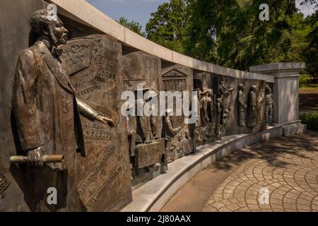 Monumento di storia afro-americana presso la state House di Columbia, South Carolina Foto Stock