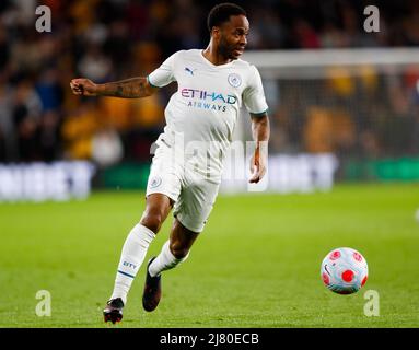 11th maggio 2022; Molineux Stadium, Wolverhampton, West Midlands, Inghilterra; Premier League Football, Wolverhampton Wanderers contro Manchester City: Raheem Sterling di Manchester City Foto Stock