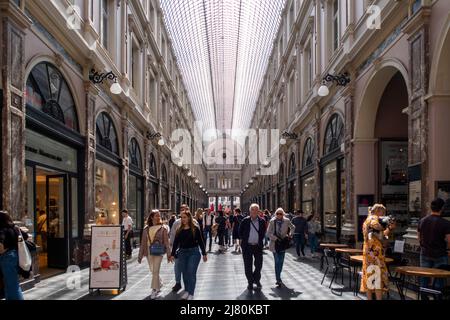 Galeries Royales Saint-Hubert a Bruxelles, Belgio, Europa Foto Stock