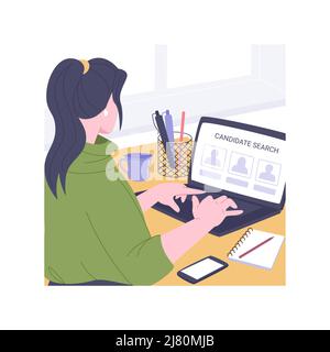 Ricerca di talento illustrazioni vettoriali isolate cartoon. Illustrazione Vettoriale