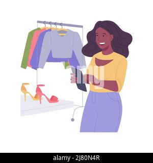 Software retail illustrazioni vettoriali isolate di cartoni animati. Illustrazione Vettoriale