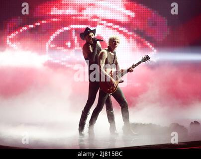 Torino, Italia. 11th maggio 2022. Achille Lauro (Stripper) San Marino durante il Concorso Eurvision Song 2022, seconda Semifinale - prova di vestito il 11 maggio 2022 a pala Olimpico a Torino. Photo Nderim Kaceli Credit: Independent Photo Agency/Alamy Live News Foto Stock