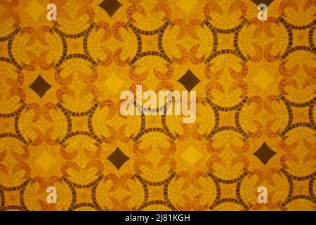 Piastrelle a pareti geometricamente modellate in design islamico, Qasr al Watan, il palazzo presidenziale degli Emirati Arabi Uniti, Abu Dhabi, Emirati Arabi Uniti Foto Stock