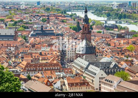 Hauptstrasse Heidelberg, centro storico, Heidelberg, Germania Foto Stock