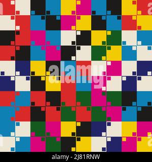 Modello grafico digitale op-Art realizzato con forme vettoriali astratte e forme geometriche generative, utile per il web background, poster art design, magazin Illustrazione Vettoriale