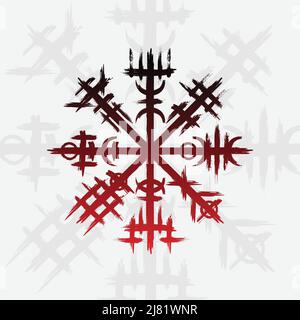 Runa di simboli di norse viking Illustrazione Vettoriale