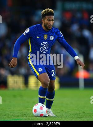 File photo datato 11-05-2022 di Reece James di Chelsea che guarda fare la storia della fa Cup con Chelsea questo fine settimana data di pubblicazione: Giovedì 12 maggio 2022. Foto Stock