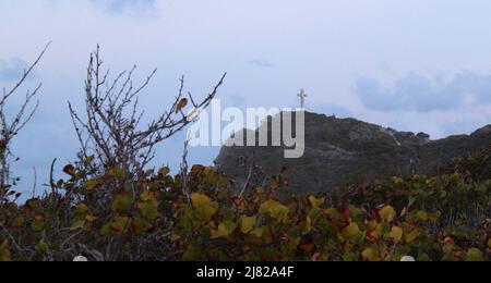 Croix de la Pointe des Chateaux Foto Stock