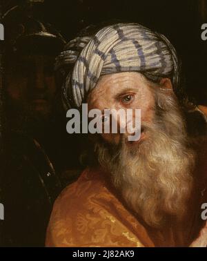 Crocifissione (tempera sul pannello) di Daddi, Bernardo (fl.1327-d.1348); Galleria dell'Accademia & Museo degli Strumenti musicali, Firenze, Toscana, Italia; fuori dal copyright. Foto Stock