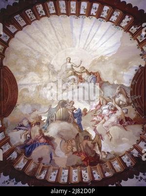 Particolare di Pilato di Ecce Homo, 1607 (olio su tela) di Cardi Cigoli, Ludovico (1559-1613); Palazzo Pitti, Firenze, Italia; (add.info.: Ludovico Cardi, conosciuto come il Cigoli, dopo le parole latine di nascita usate nel Vangelo di San Giovanni da Pontio Pilato (mostrato qui con occhi pieni di lacrime) quando presenta Cristo in una corona di spine ad una folla ostile davanti alla Crocifissione, 'Ecce Homo' è stato dipinto per il nobile romano massimo massimi. Dettaglio di 79602); italiano, fuori copyright. Foto Stock