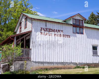 Jakeman's Maple Products Farm Shop a Beachville, Ontario, Canada Building Exterior A Maple Syrup Farm Foto Stock