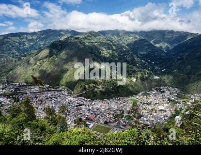 Vista panoramica di Quito, Ecuador, Sud America Foto Stock