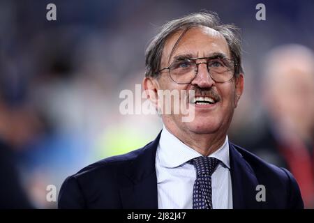 L'ex Ministro della Difesa italiano Ignazio la Russa è presente durante la finale della Coppa Italia tra Juventus FC e FC Internazionale allo Stadio Olimpico il 11 maggio 2022 a Roma. Foto Stock