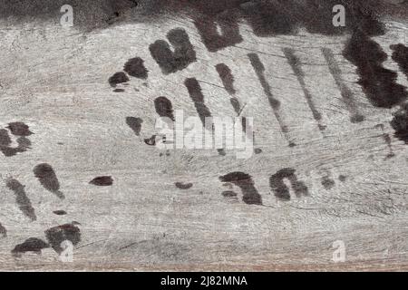 ingombro in primo piano su terreno in legno Foto Stock