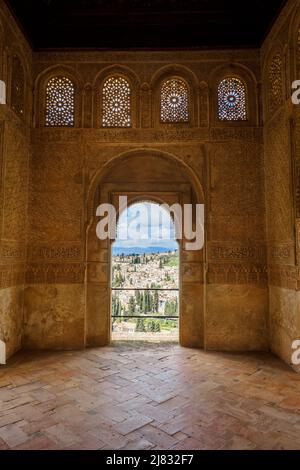 Palazzo Generalife - complesso dell'Alhambra - Granada, Spagna Foto Stock