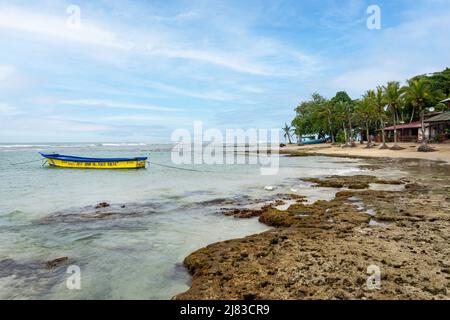 Spiaggia, Chino Beach, Puerto Viejo de Talamanca, Provincia di Limón, Repubblica di Costa Rica Foto Stock