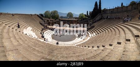 Piccoli teatri, Odeion, scavi di Pompei, Napoli, Campania, Italia Foto Stock