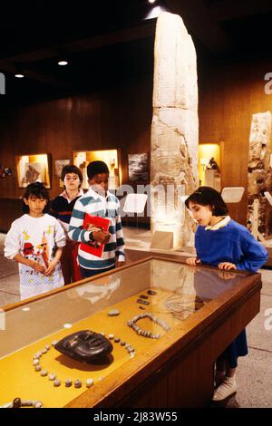 1980S BAMBINI IN VIAGGIO DI CLASSE VEDENDO LA MOSTRA 'THE AMERICAS' AL MUSEO UNIVERSITARIO PHILADELPHIA PENNSYLVANIA - KS32833 NET002 HARS ELEMENTARY DIVERSI SPAGNOLO INFORMAZIONI FEMMINE STATI UNITI COPIARE SPAZIO AMICIZIA MEZZA LUNGHEZZA MUSEO STATI UNITI MASCHI AMERICA NORD AMERICA SCUOLE RAGAZZI AVVENTURA DI GRADO SCOPERTA MUSEI ORIENTALI VIAGGIO AFRO-AMERICANI CONOSCENZA AFRO-AMERICANA PA ETHNIC DIVERSITÀ NERA ETNIA ASIAN AMERICAN PREMEEN PRIMARY ETHNIC MIX CITTÀ ESIBISCONO K-12 ASIAN-AMERICAN GRADO CRESCITA SCUOLA GIOVANI SCUOLA MEDIA PRE-TEEN PRE-TEEN RAGAZZO PRE-TEEN RAGAZZA TOGETHERNESS Foto Stock