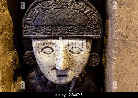 Mostre in mostra al Museo De Sitio Chan Chan, Trujillo, Provincia la Libertad, Perù. Foto Stock