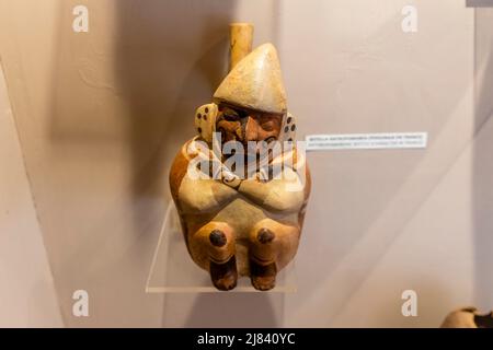 Mostre in mostra al Museo De Sitio Chan Chan, Trujillo, Provincia la Libertad, Perù. Foto Stock