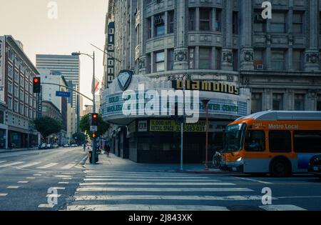 Negozio rotondo di fronte al centro DI LOS ANGELES Foto Stock