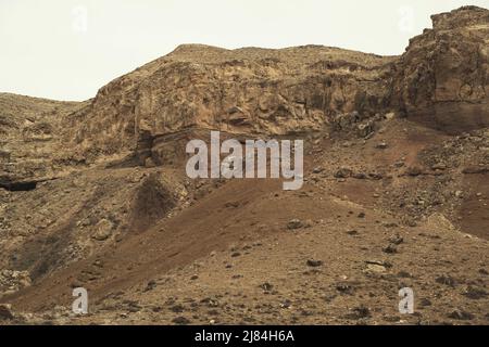 Vista delle rocce come Marte sulla Terra Foto Stock