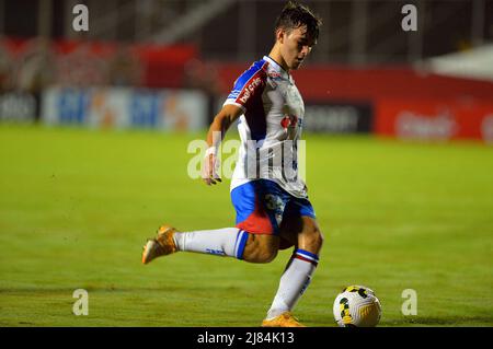 Salvador, Bahia, Brasile. 12th maggio 2022. Campionato brasiliano di calcio - 3rd fase: Vitoria e Fortaleza. 12 maggio 2022, Salvador, Bahia, Brasile: Partita di calcio tra Vitoria e Fortaleza, valida per la fase 3rd della Coppa di Calcio Brasiliana - 3rd fase, che si tiene presso lo stadio Manoel Barradas, a Salvador, Bahia, Giovedi (12). La squadra di Fortaleza ha vinto la partita 1-0, con un gol segnato da Yago Pikachu. Credit: Walmir Cirne/Thenews2 (Credit Image: © Walmir Cirne/TheNEWS2 via ZUMA Press Wire) Foto Stock