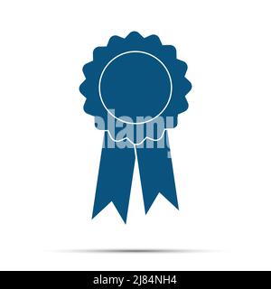 Icona Premio con ombra su sfondo bianco, illustrazione vettoriale. Simboli per il logo di disegno del vostro Web site, UI, illustrazione di vettore Illustrazione Vettoriale