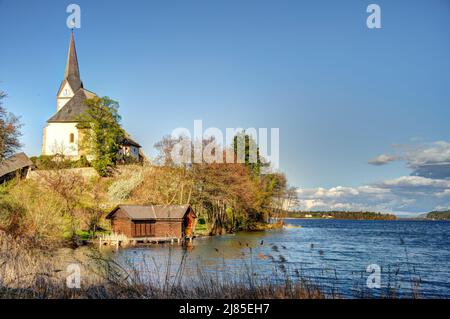 Maria Worth, Austria, immagine HDR Foto Stock